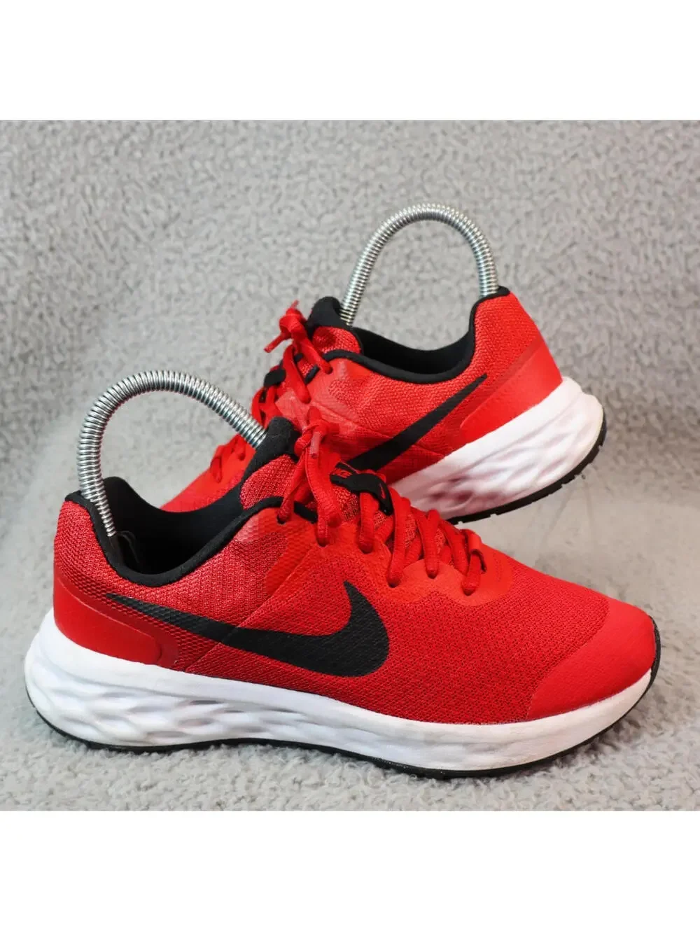 Nike Boys Revolution 6 DD1096-607 Red Running Shoes 4Y VGUC